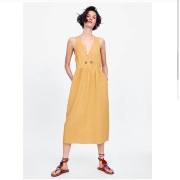 Zara Cross Strapped Dress Size Extra Large XL - Picture 2 of 7